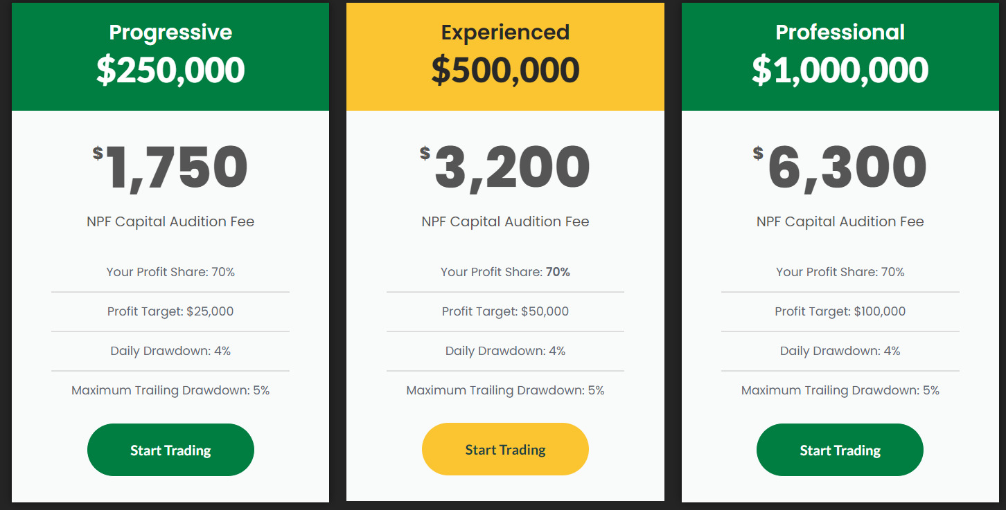 np financials funding