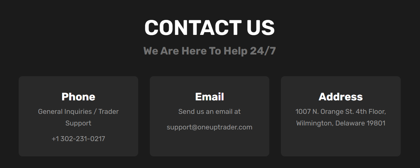 oneup trader support