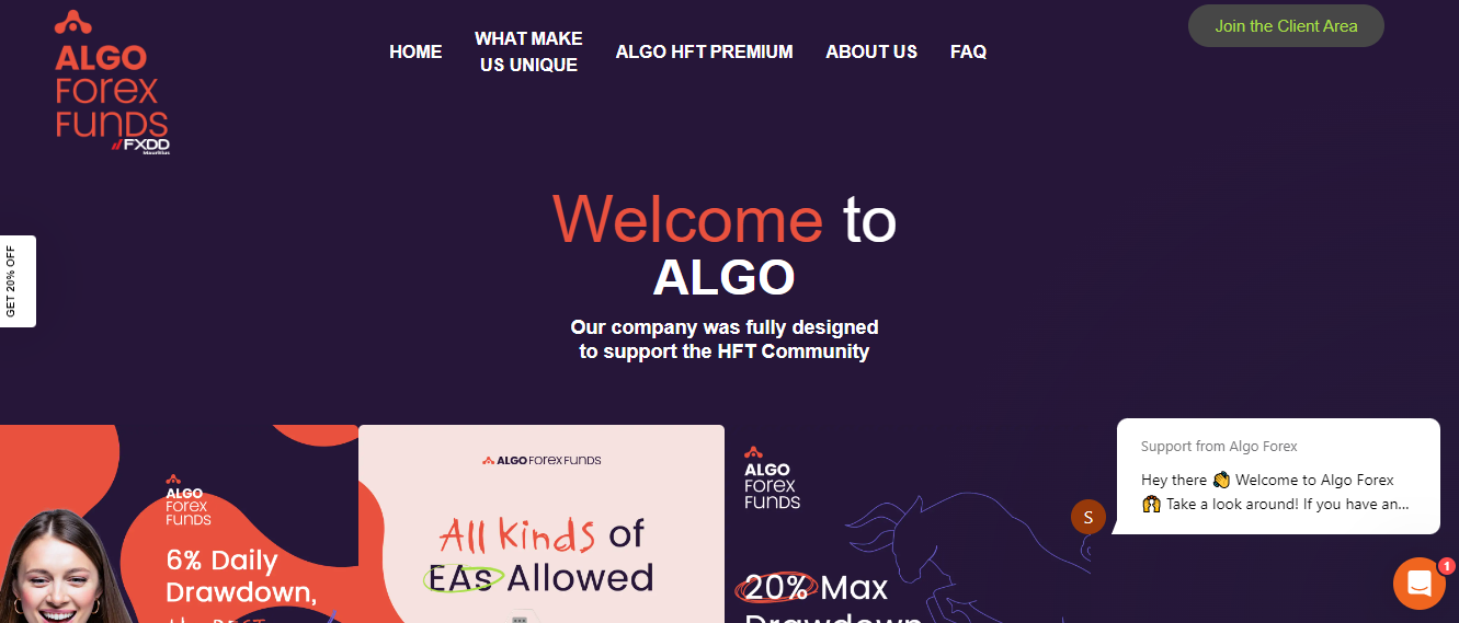 algo forex funds main page